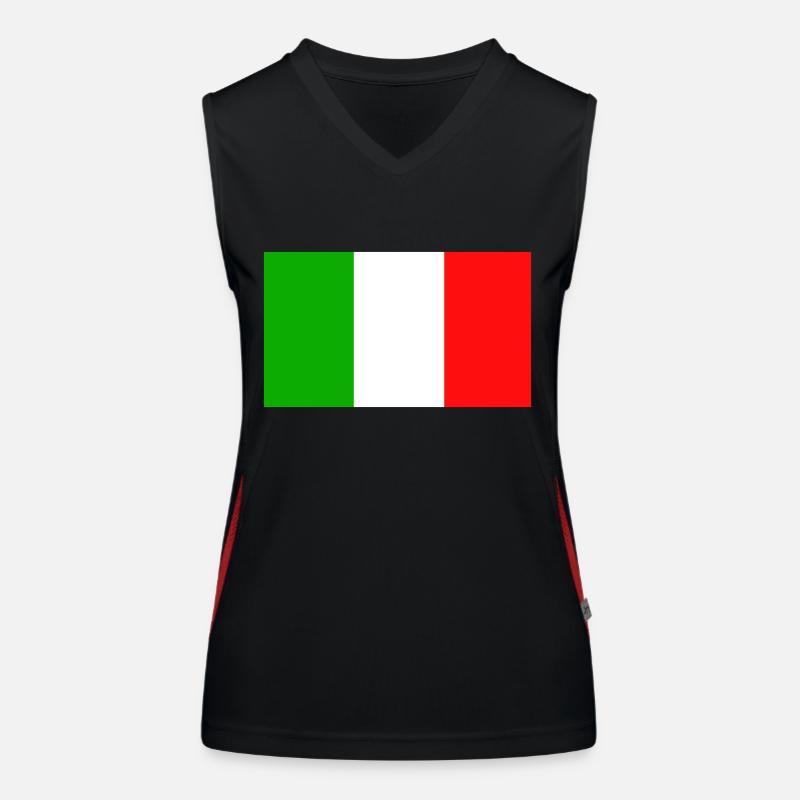 Italy flag Women's Functional Contrast Tank Top