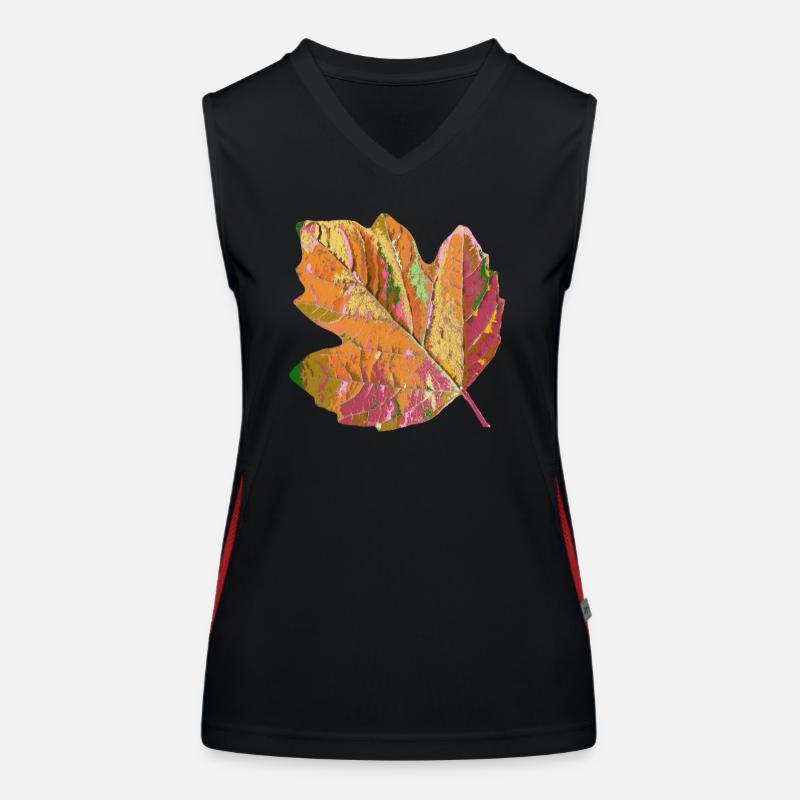 feuille colorée, feuillage, arbre, coloré, saison, automne Débardeur respirant contrasté Femme