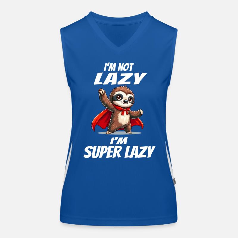 Super Lazy Sloth Women's Functional Contrast Tank Top