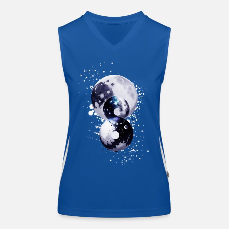 planeten,sterne,Mond,Stern,abstrakt Funktionelles Kontrast-Tank Top für Frauen