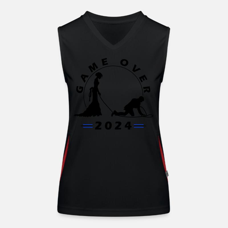 Game Over 2024 Hochzeit Funktionelles Kontrast-Tank Top für Frauen