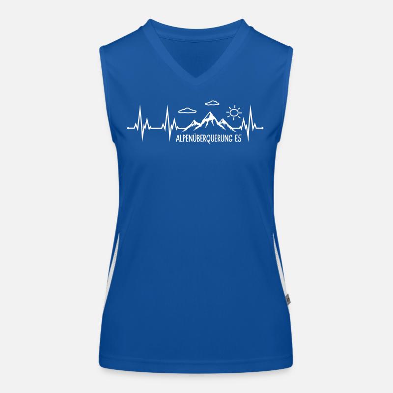 Alpenüberquerung E5 Funktionelles Kontrast-Tank Top für Frauen