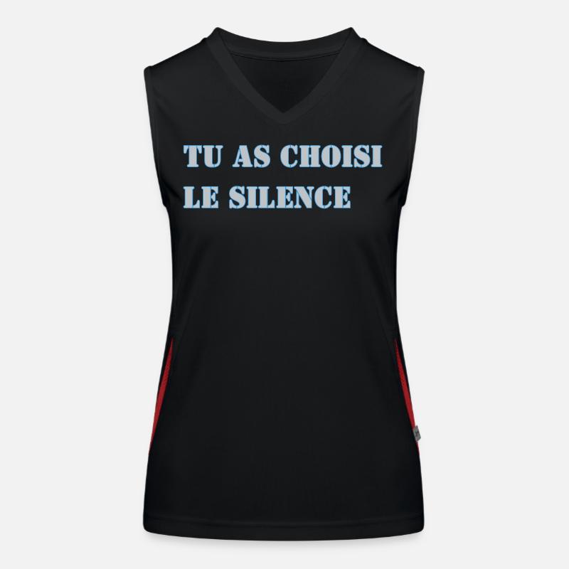 TU AS CHOISI LE SILENCE Débardeur respirant contrasté Femme