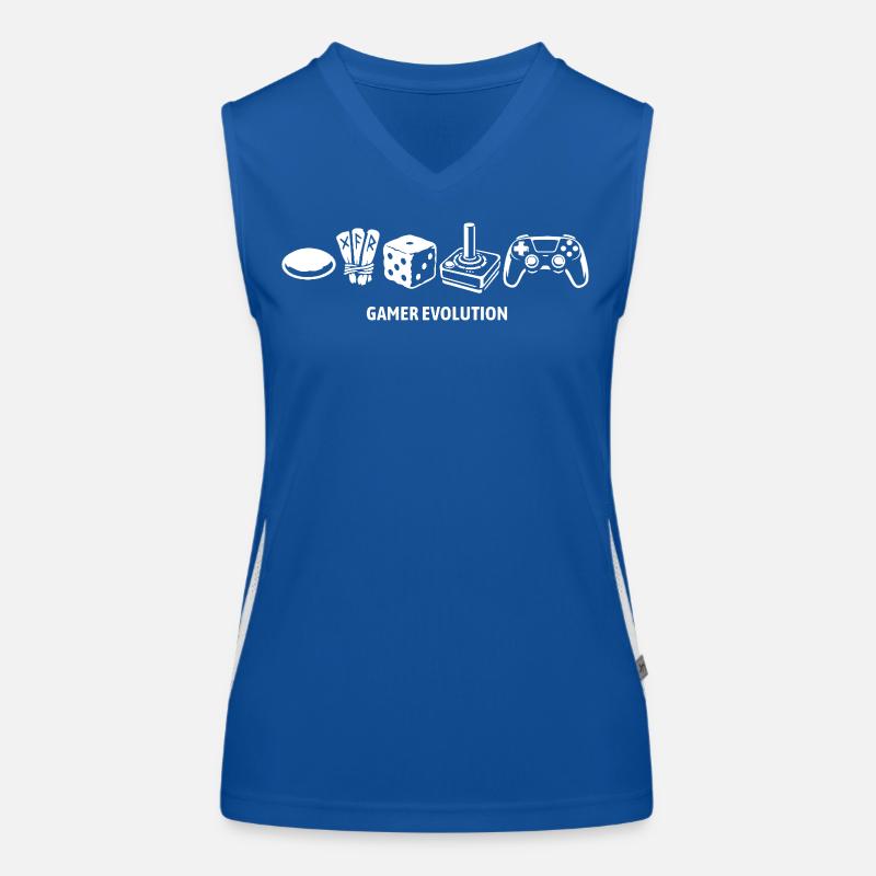 Controller Evolution | Gamer Funktionelles Kontrast-Tank Top für Frauen