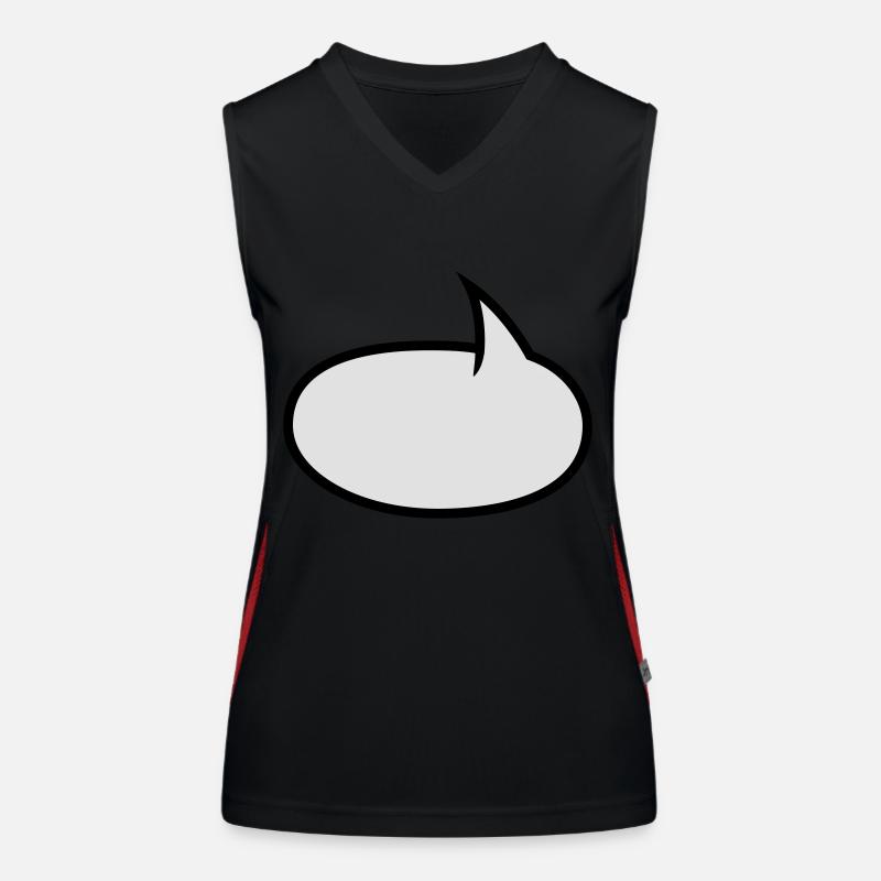Two-tone comic bubble Women's Functional Contrast Tank Top