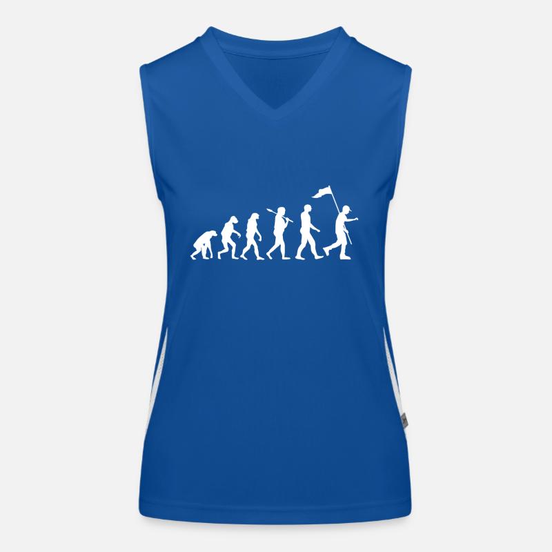 Pfadfinder Evolution · Evolution · Camping · Natur Funktionelles Kontrast-Tank Top für Frauen