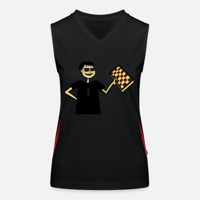 Les échecs Nerd Hobby jeu de plateau cadeau lunettes cool Débardeur respirant contrasté Femme