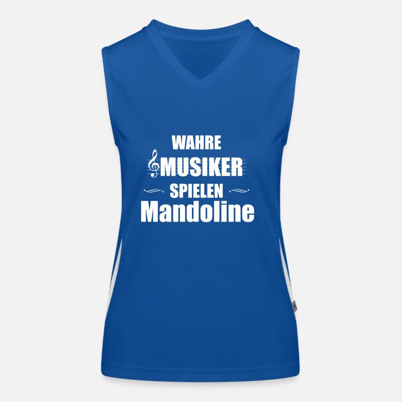 Mandoline Instrument Geschenk Funktionelles Kontrast-Tank Top für Frauen