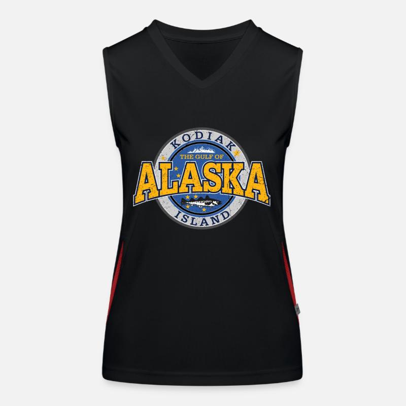 Alaska Kodiak Island (oldstyle) Funktionelles Kontrast-Tank Top für Frauen