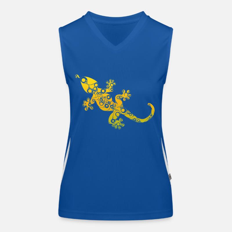 simple gecko Women's Functional Contrast Tank Top