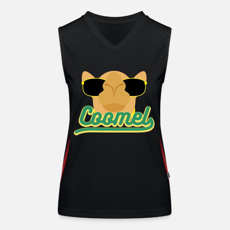 Mignon Camel 3 04 Débardeur respirant contrasté Femme