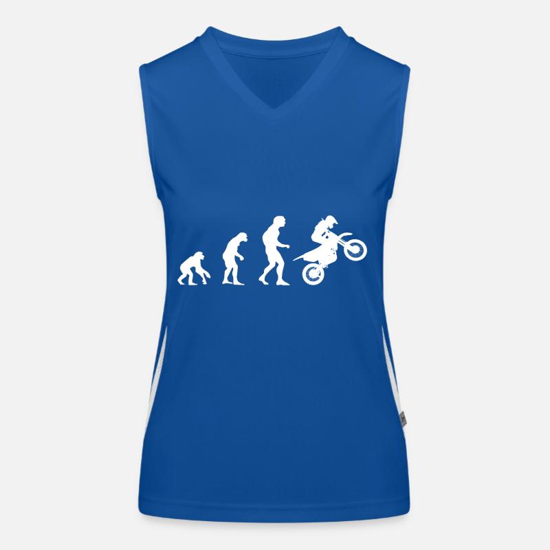 Evolution Motorrad Bike! coole Geschenkidee Funktionelles Kontrast-Tank Top für Frauen