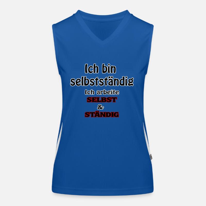 Ich bin selbstständig Funktionelles Kontrast-Tank Top für Frauen