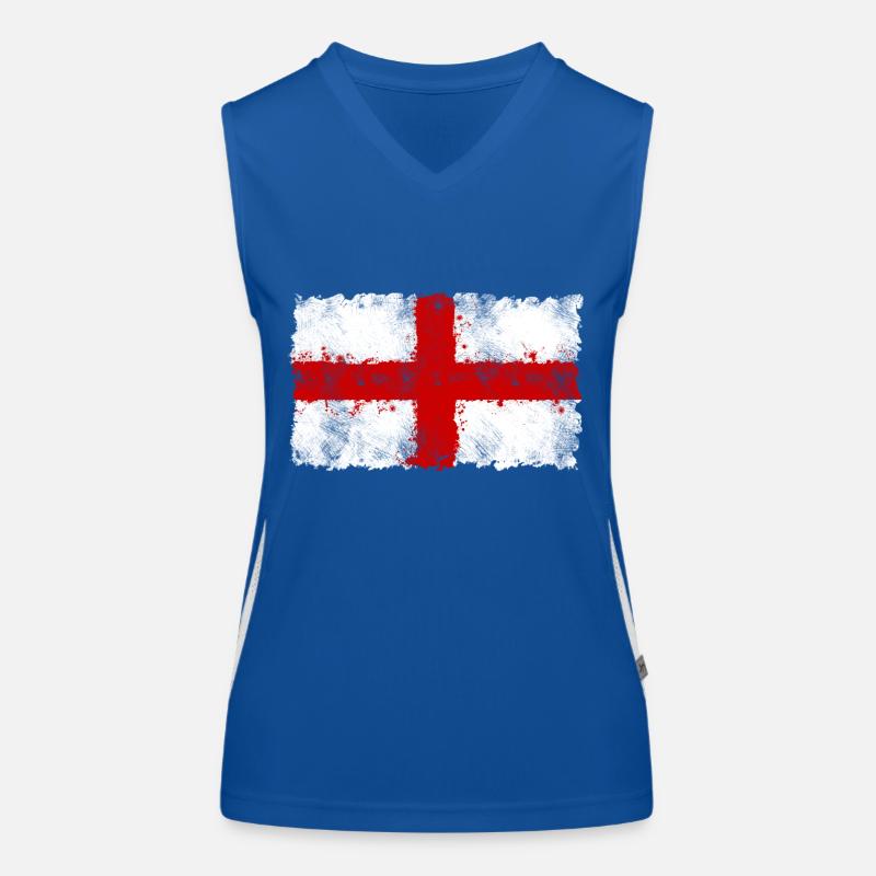 Drapeau de l'Angleterre, drapeau de l'Angleterre, Angleterre, Débardeur respirant contrasté Femme