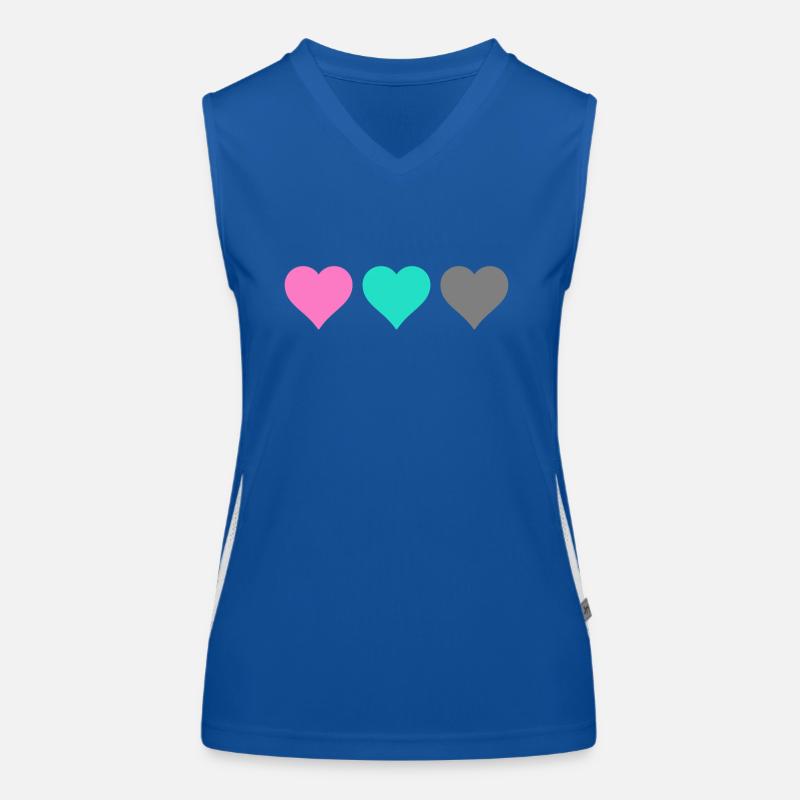 Herz Funktionelles Kontrast-Tank Top für Frauen