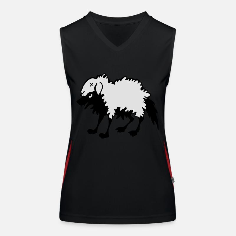 Wolf im Schafspelz Funktionelles Kontrast-Tank Top für Frauen