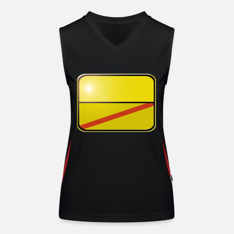 Panneau blanc Débardeur respirant contrasté Femme