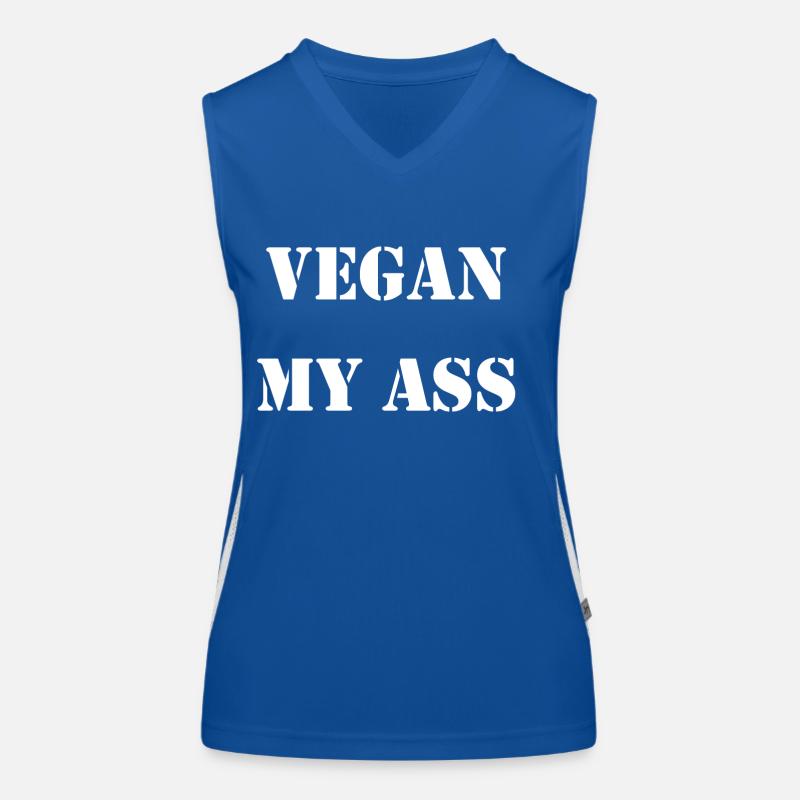 végétalien mon cul Débardeur respirant contrasté Femme