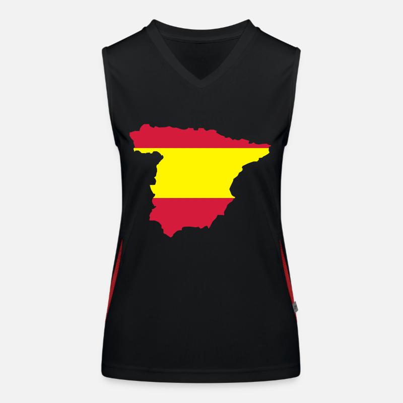 spanien Funktionelles Kontrast-Tank Top für Frauen