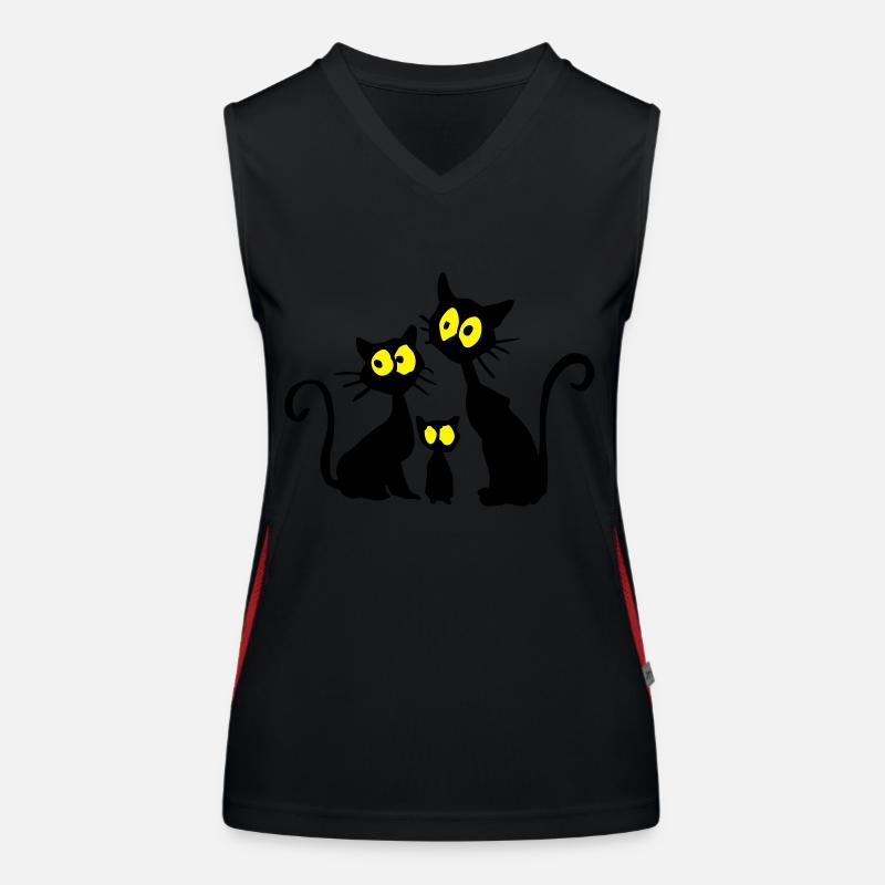 Katzen Funktionelles Kontrast-Tank Top für Frauen