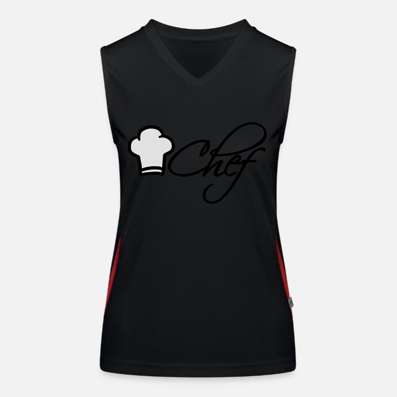 Chef Chef Cap Logo Chef étoilé Débardeur respirant contrasté Femme