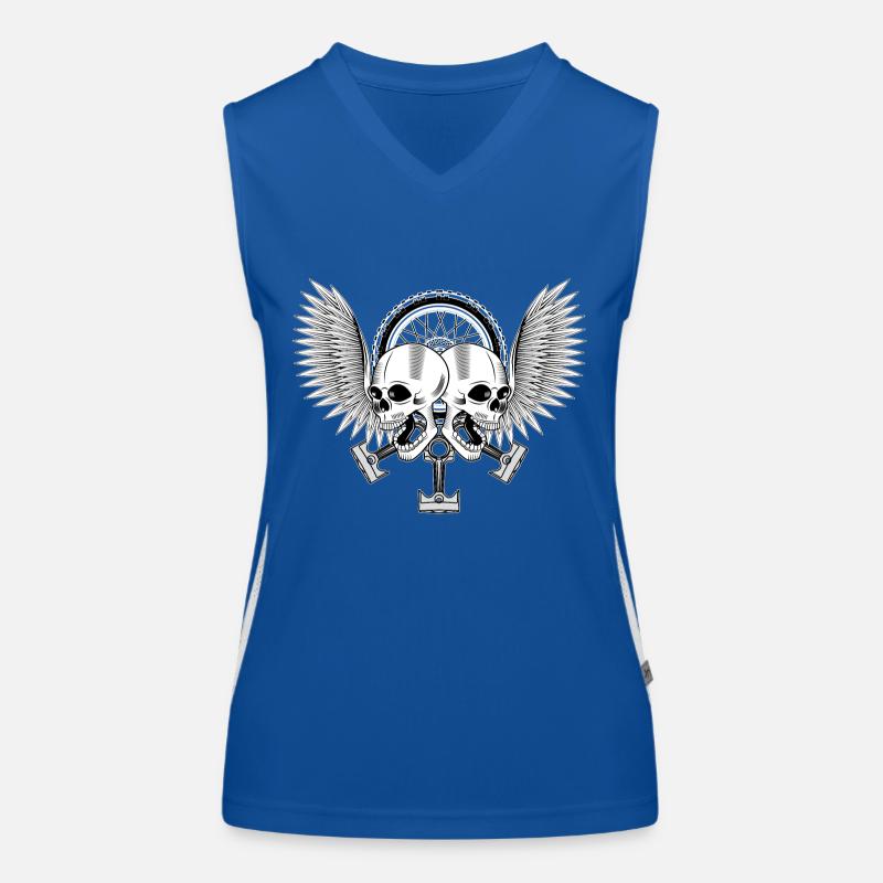 skull_biker Funktionelles Kontrast-Tank Top für Frauen