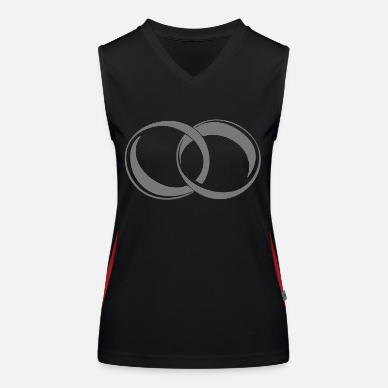 Eheringe Funktionelles Kontrast-Tank Top für Frauen