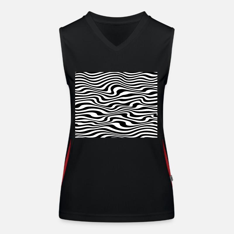 Face mask zebra striped pattern mask Corona Women's Functional Contrast Tank Top
