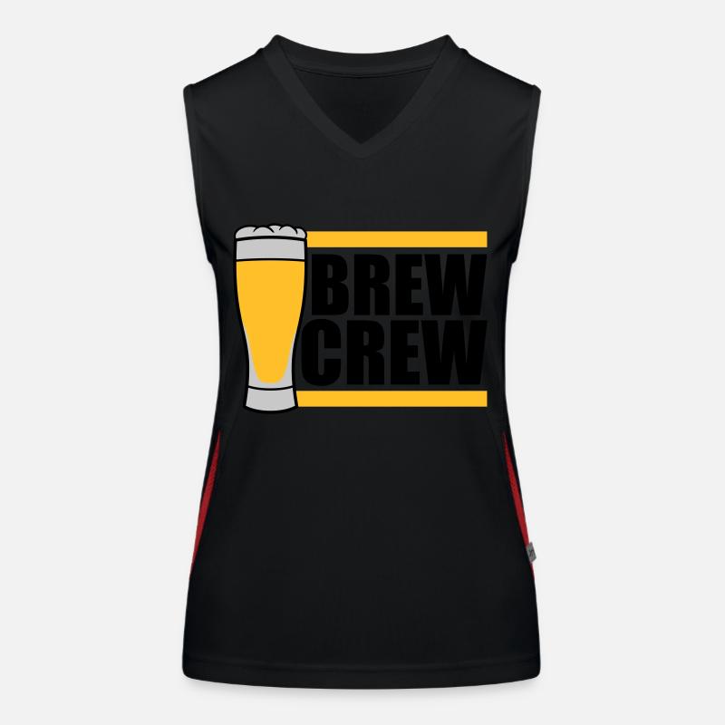 Bierglas Brew Crew Spruch Funktionelles Kontrast-Tank Top für Frauen