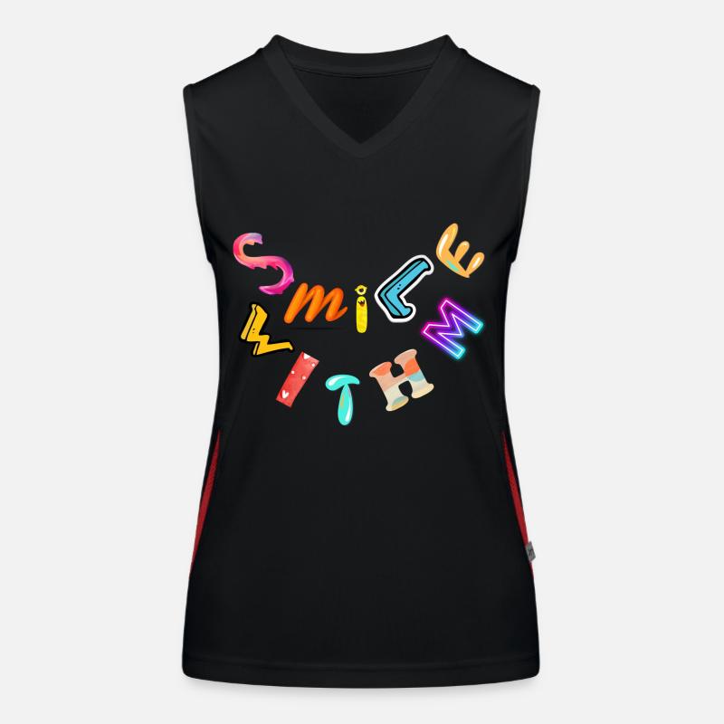 Smile with me Funktionelles Kontrast-Tank Top für Frauen