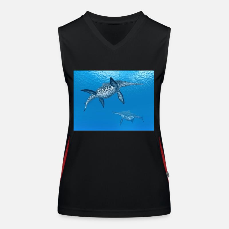 Ichthyosaurier Shonisaurus Funktionelles Kontrast-Tank Top für Frauen