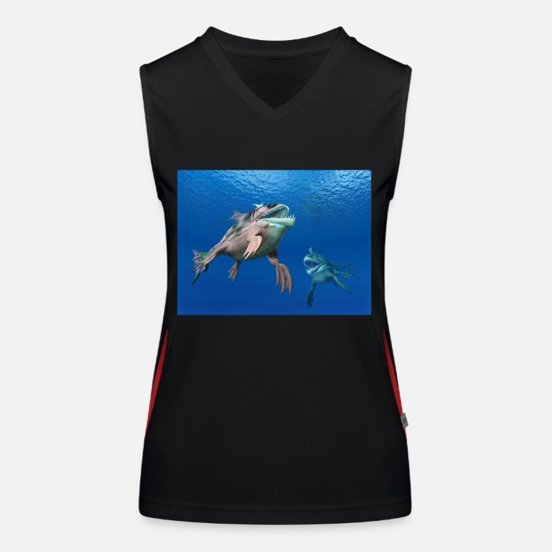 Monströse Fische Funktionelles Kontrast-Tank Top für Frauen