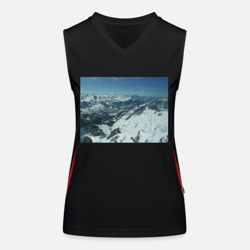 Wunderschöne Schweizer Berge Funktionelles Kontrast-Tank Top für Frauen