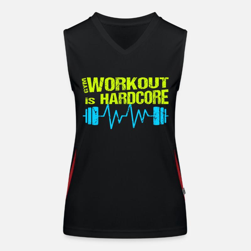 Gym Workout ist Hardcore Training mit Hantel Funktionelles Kontrast-Tank Top für Frauen