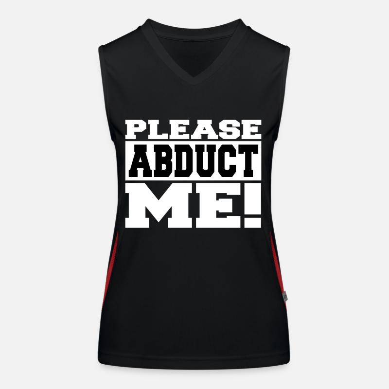 alien pun statement alien lover happy Funktionelles Kontrast-Tank Top für Frauen