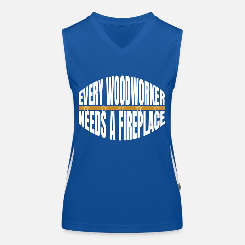 present logging funny woodworking daddesign Women's Functional Contrast Tank Top
