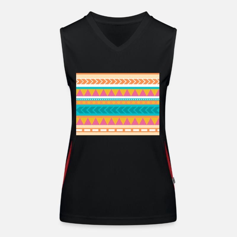 the Indian pattern Funktionelles Kontrast-Tank Top für Frauen