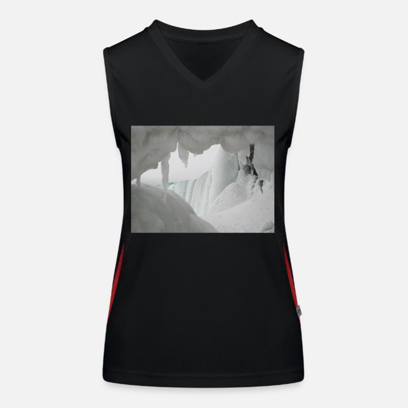 Frozen Niagara Falls - Women's Functional Contrast Tank Top - black/red