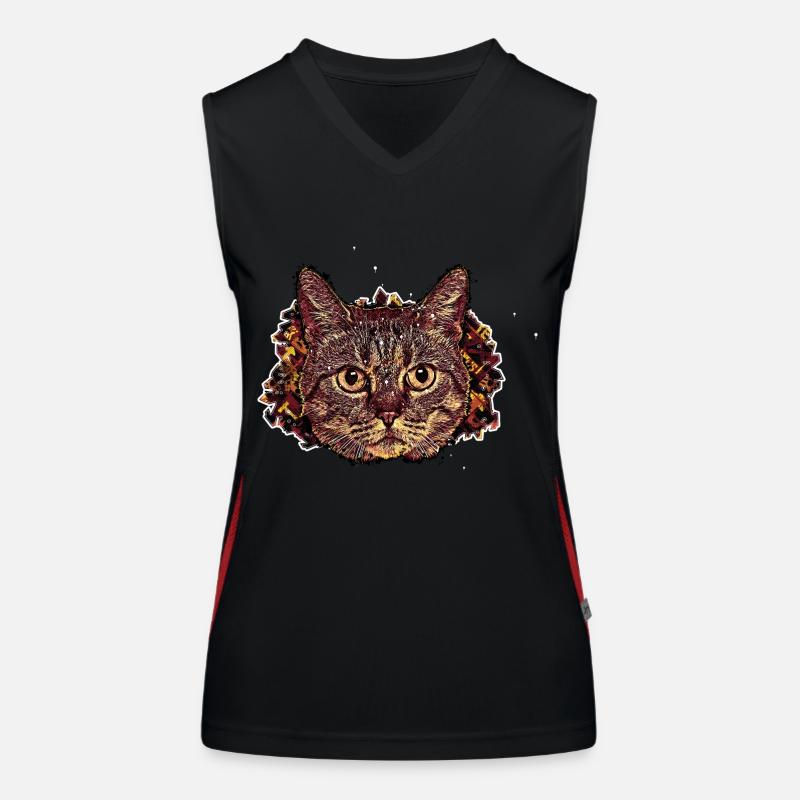 Cat's Head - In graffiti #1 Women's Functional Contrast Tank Top