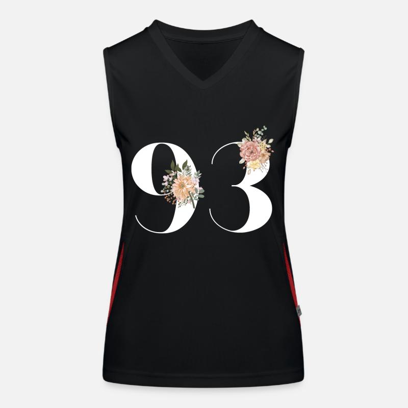 93e anniversaire fleuris (Cadeau de 93 ans) Débardeur respirant contrasté Femme
