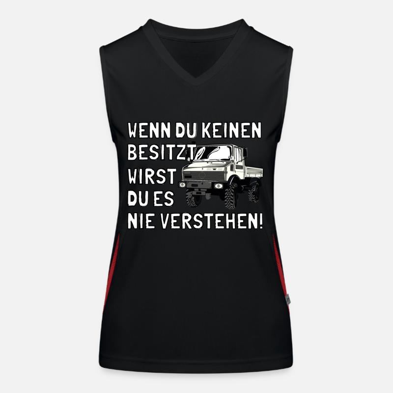 Unimog - Oldtimer - Offroad - Universal Motorgerät Funktionelles Kontrast-Tank Top für Frauen