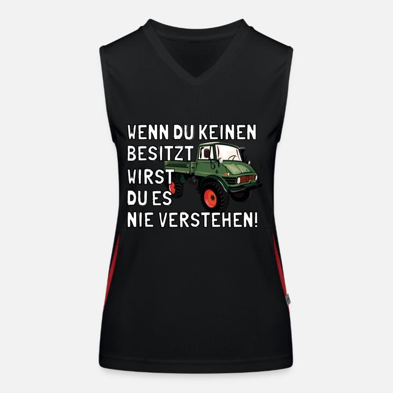 Unimog - Oldtimer - Offroad - Universal Motorgerät Funktionelles Kontrast-Tank Top für Frauen