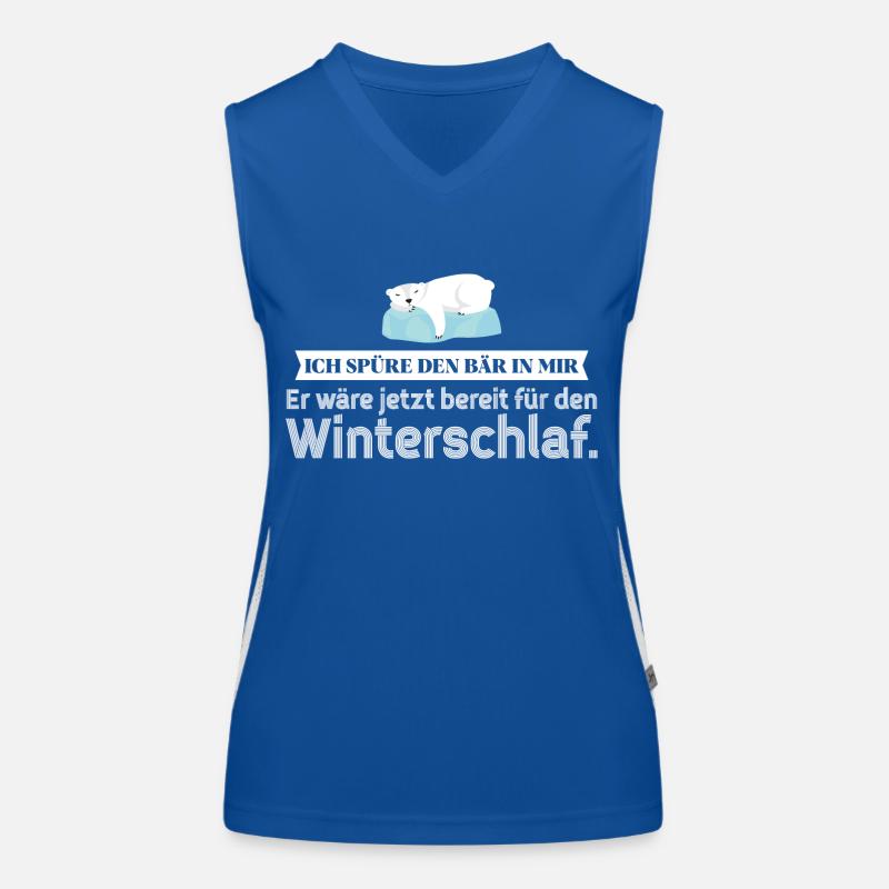 ich spüre den Bär in mir. Winterschlaf Funktionelles Kontrast-Tank Top für Frauen