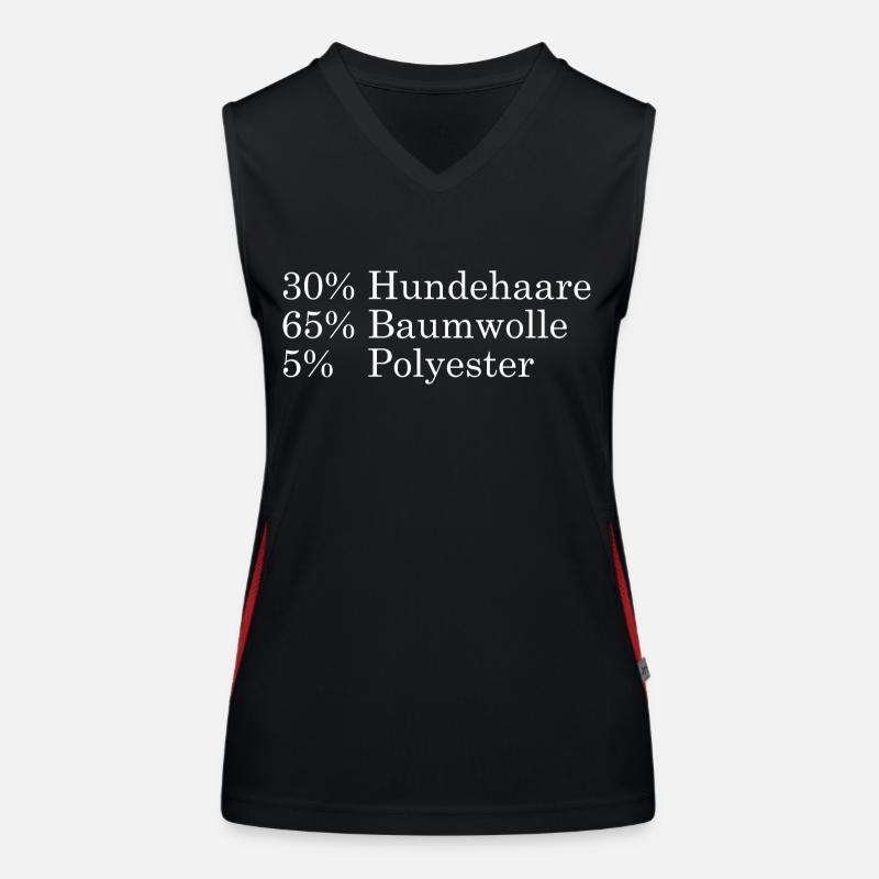 30 % Hundehaare, 65% Baumwolle,5% Polyester Funktionelles Kontrast-Tank Top für Frauen