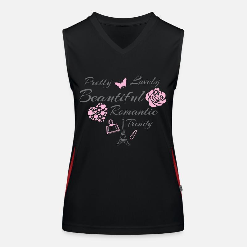 Schönes romantisches Design Funktionelles Kontrast-Tank Top für Frauen