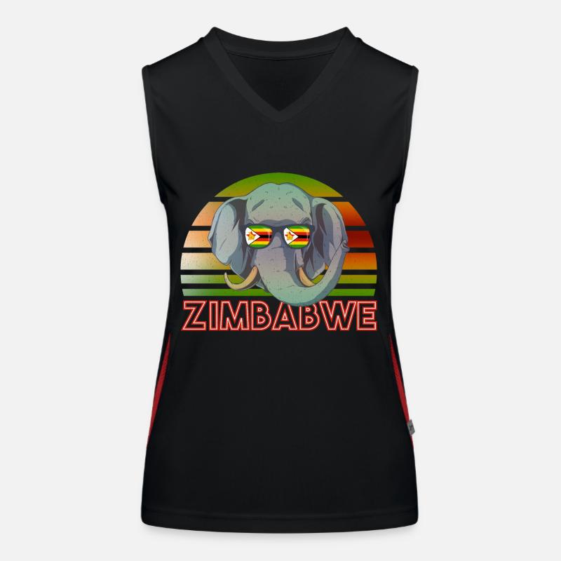 Zimbabwe Débardeur respirant contrasté Femme