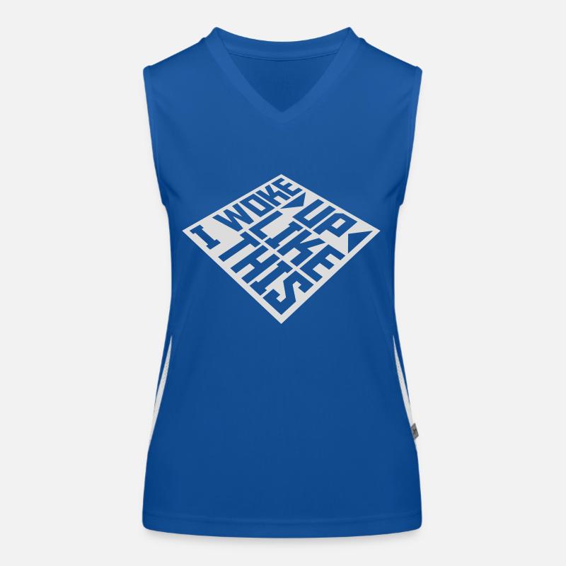 woke up like this Women's Functional Contrast Tank Top