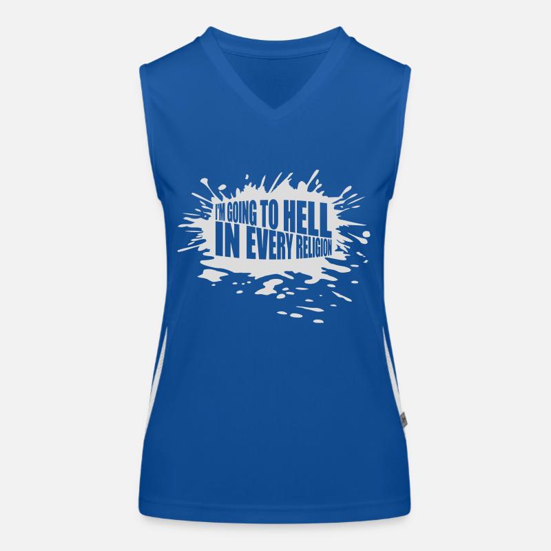 in going to hell Women's Functional Contrast Tank Top