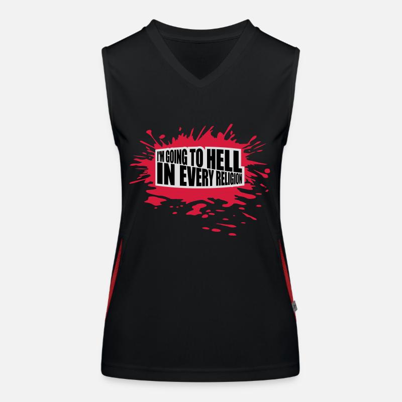 im going to hell Funktionelles Kontrast-Tank Top für Frauen