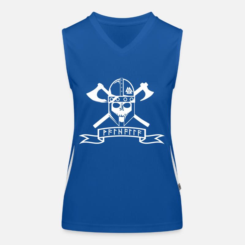Walhalla Logo weiß Funktionelles Kontrast-Tank Top für Frauen